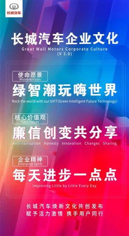 说明: 长城汽车全新企业文化