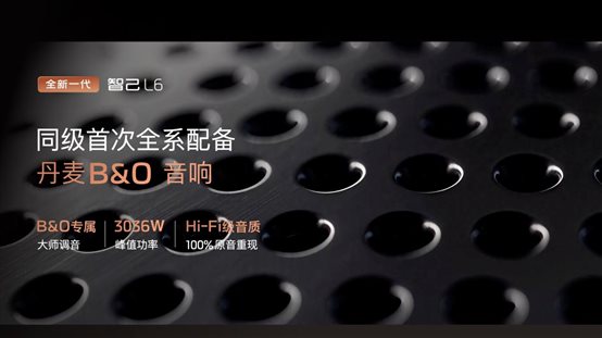 9、全新一代智己L6全系标配B&O音响